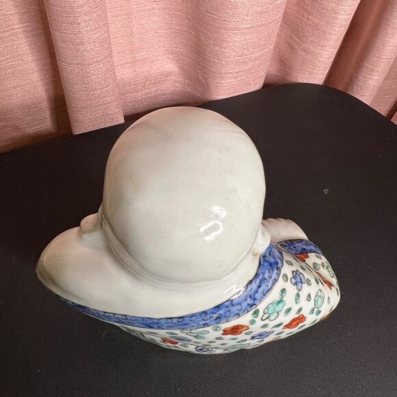 VTG Ceramic Laughing Buddha Figurine Symbol of happiness, wealth, & good fortune - Picture 15 of 16